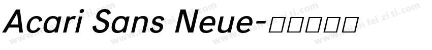 Acari Sans Neue字体转换